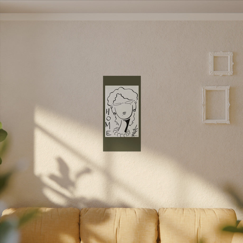 Original artwork, (The Framed Lady)collection, Textured Watercolor Matte Posters