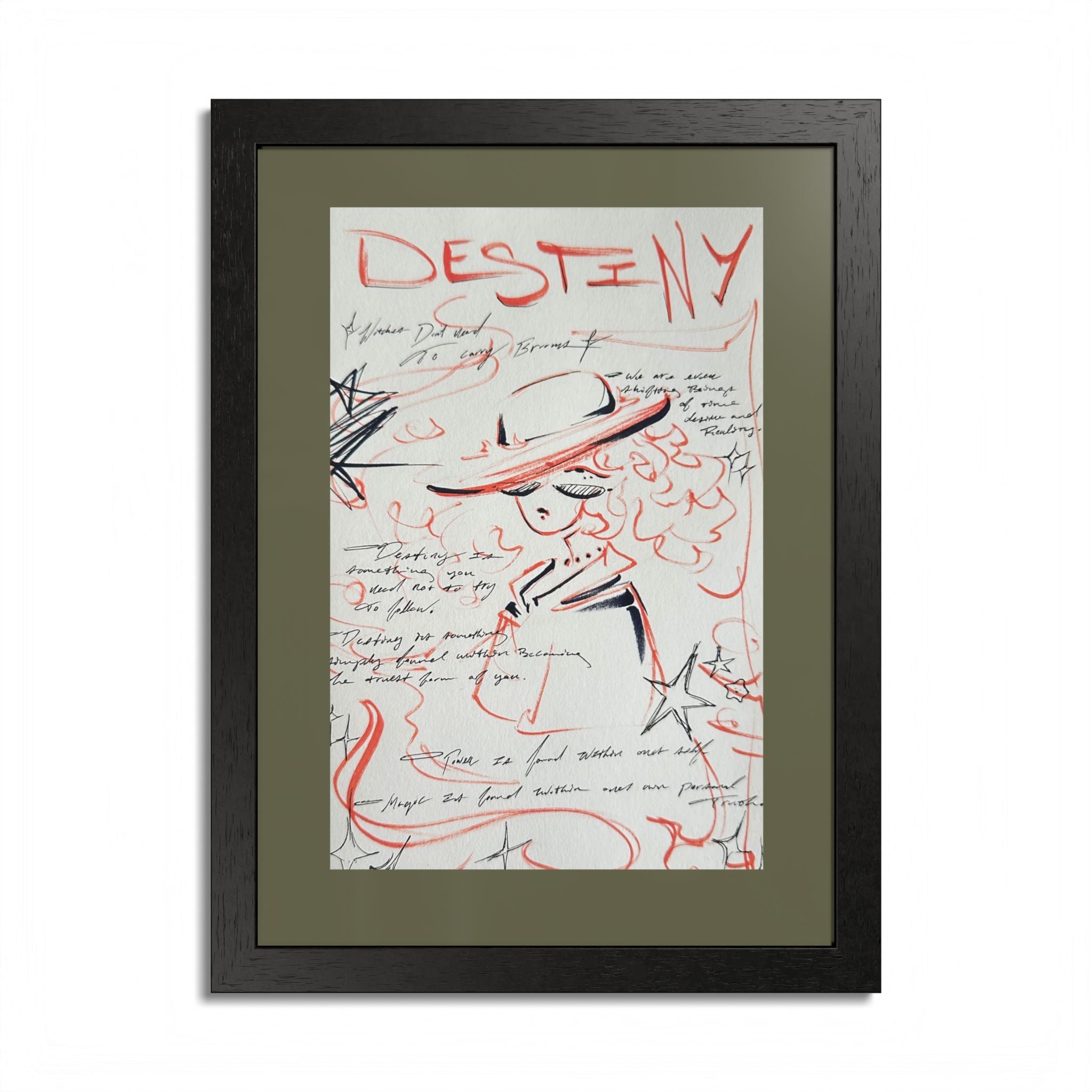Original design (The Framed Lady) series, Framed poster Multi-Color