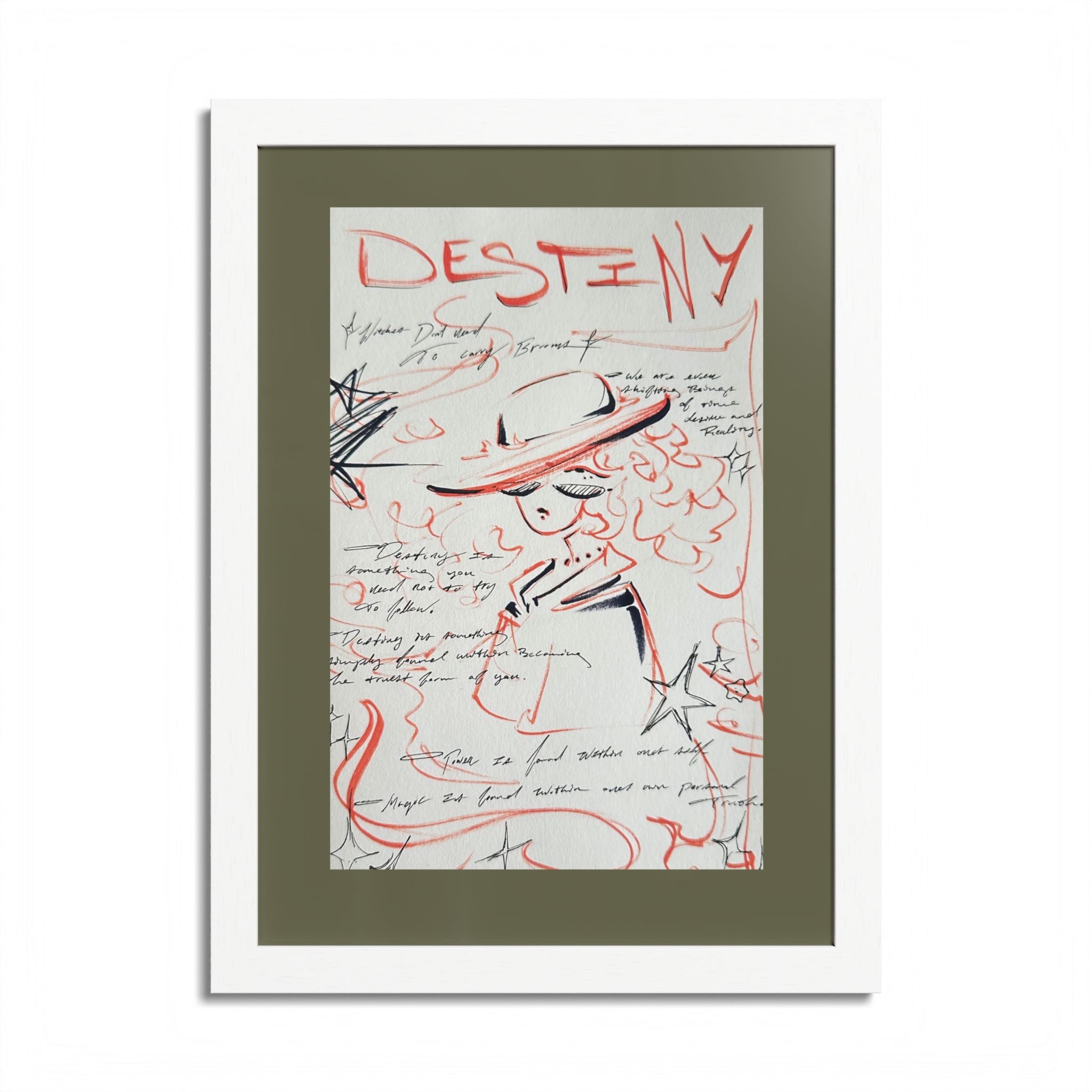 Original design (The Framed Lady) series, Framed poster Multi-Color