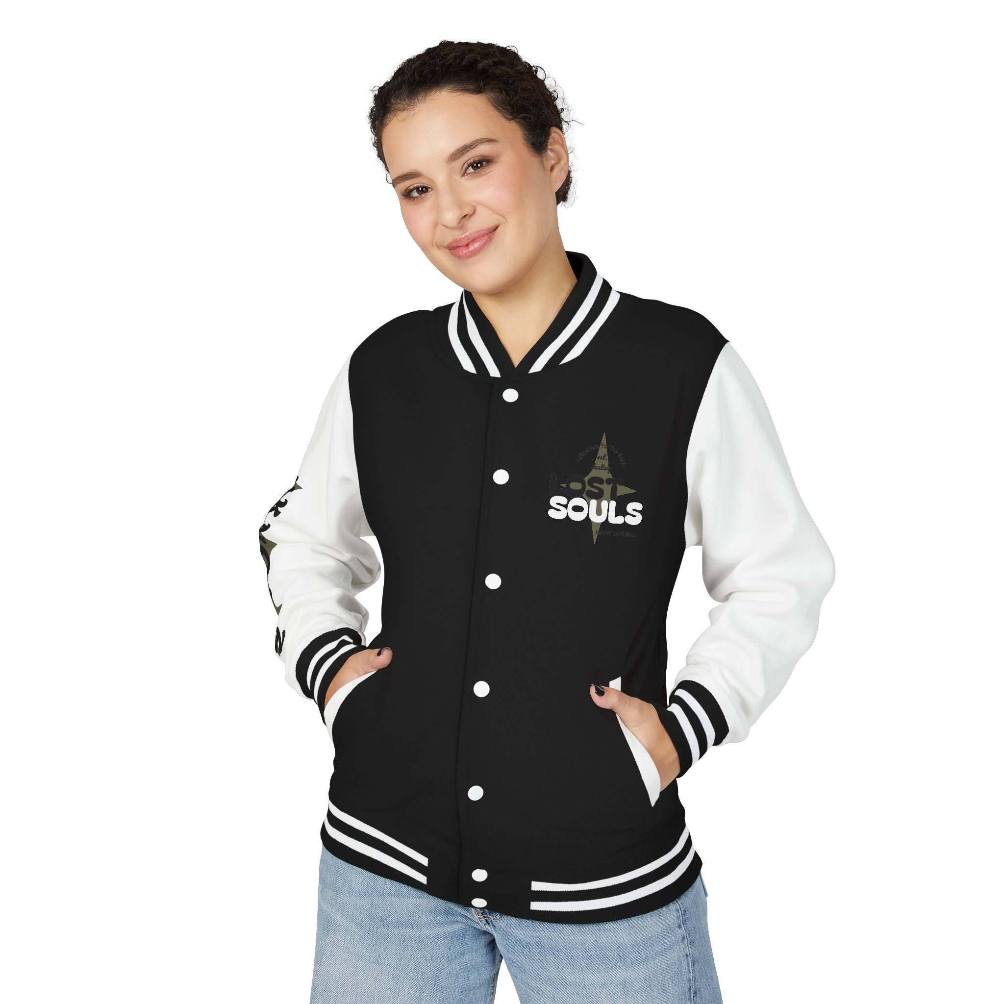 *LOST SOULS* Unisex Heavyweight (FoundFae) Letterman Jacket
