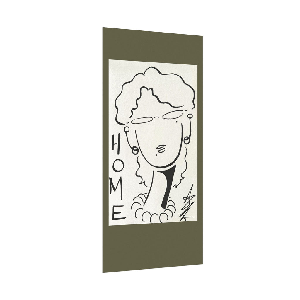 Original artwork, (The Framed Lady)collection, Textured Watercolor Matte Posters