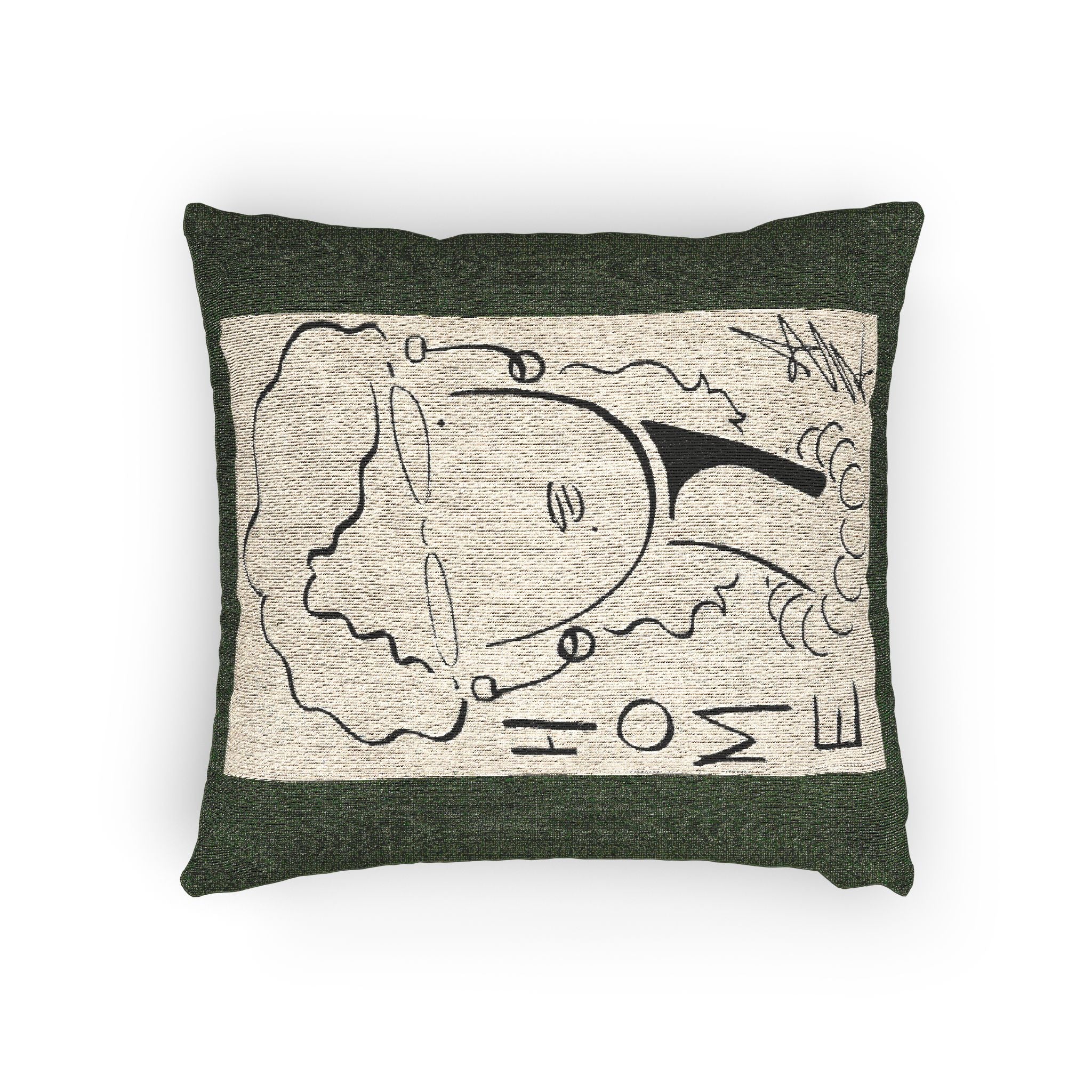 Original design, (The Framed Lady) series print on a Woven Pillow