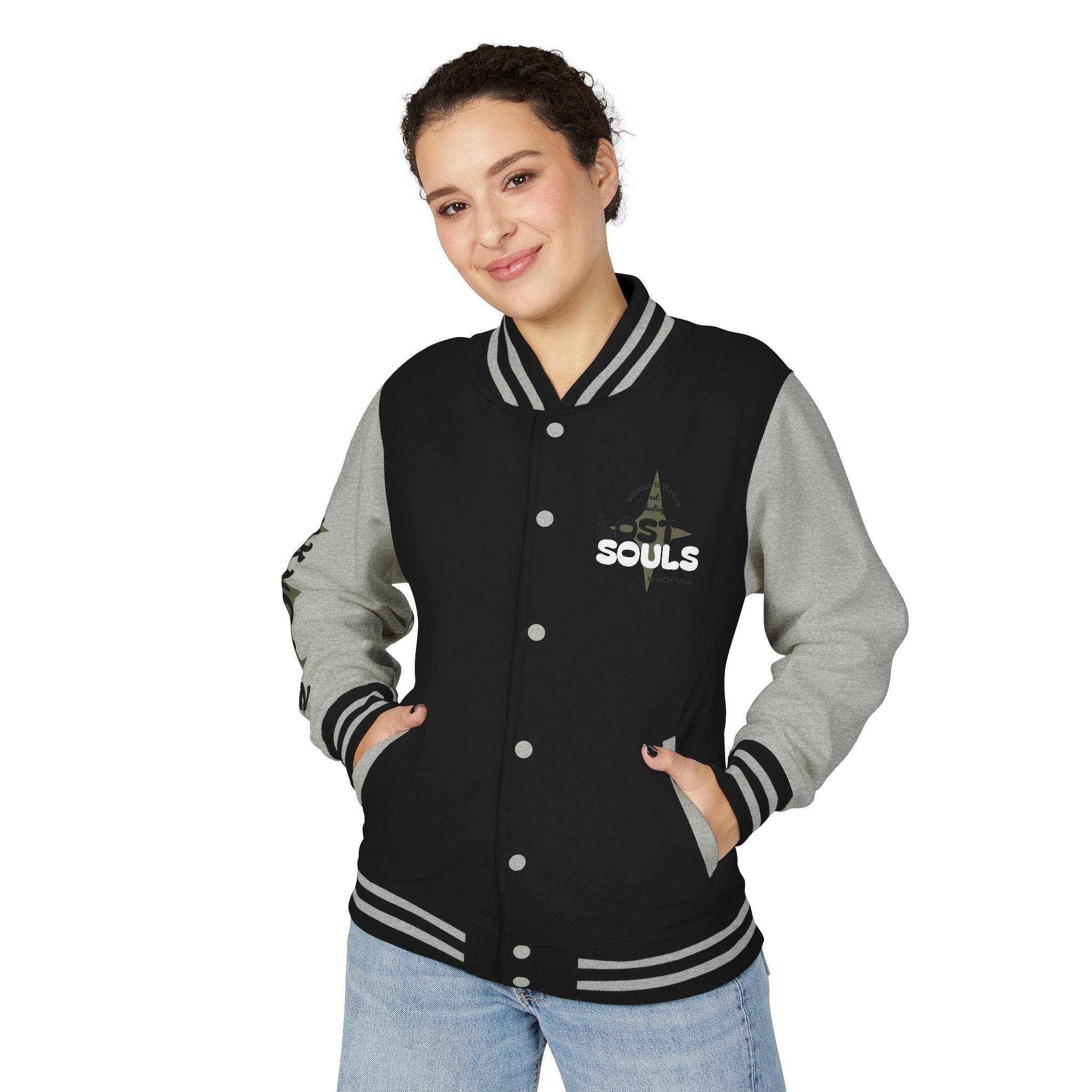 *LOST SOULS* Unisex Heavyweight (FoundFae) Letterman Jacket