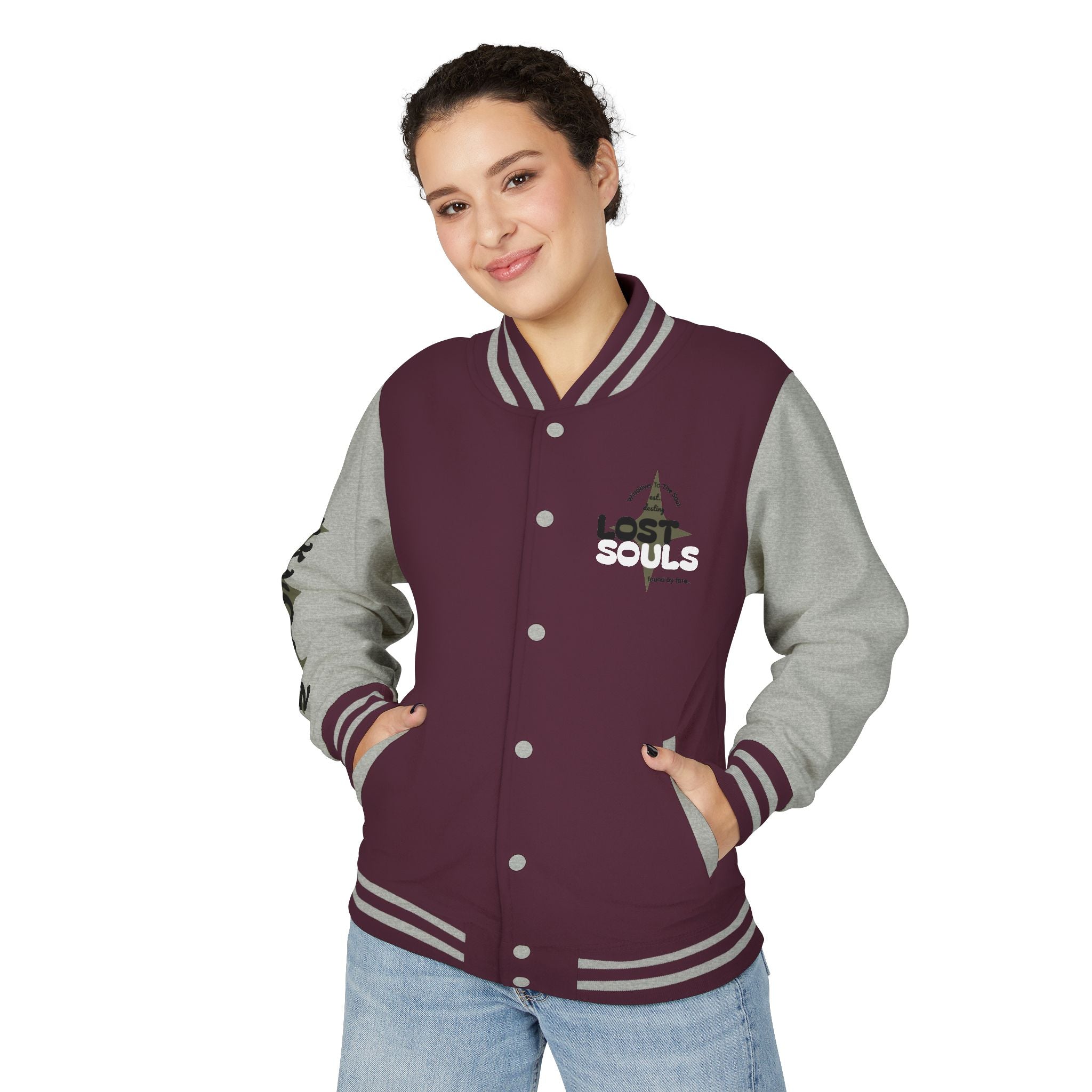 *LOST SOULS* Unisex Heavyweight (FoundFae) Letterman Jacket