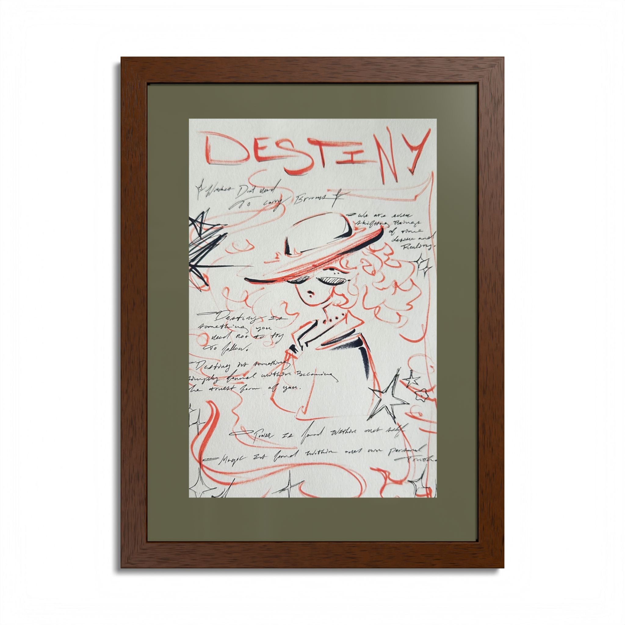 Original design (The Framed Lady) series, Framed poster Multi-Color