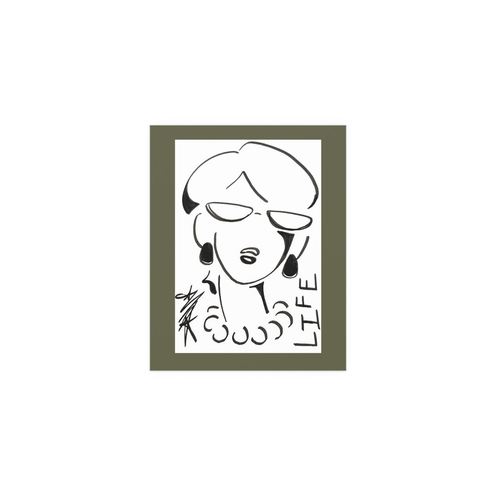 Original artwork, (The framed lady) series(Unframed)Indoor and Outdoor Silk Posters