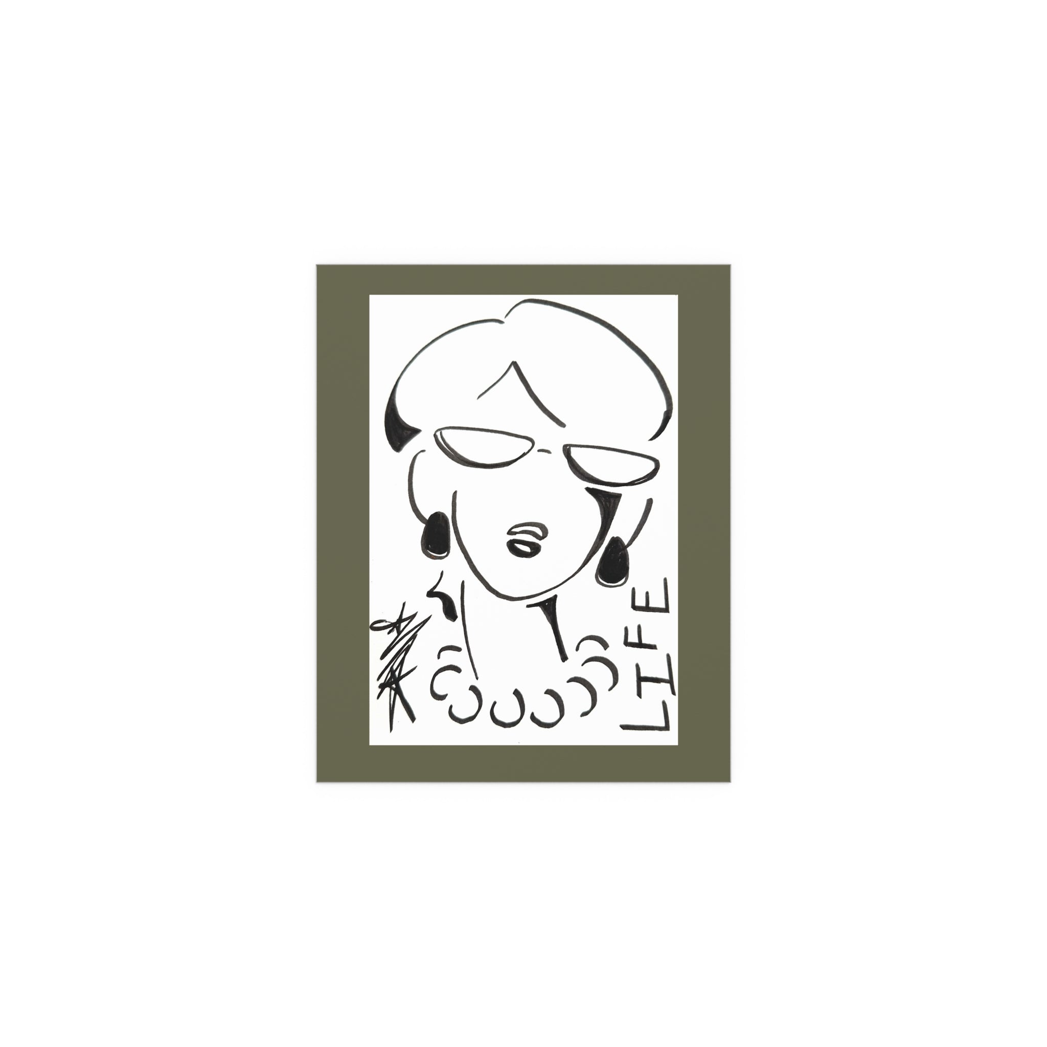 Original artwork, (The framed lady) series(Unframed)Indoor and Outdoor Silk Posters